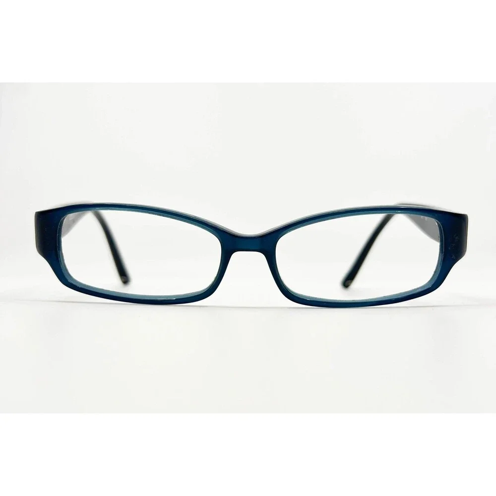 Coach Eyeglass Frames Womens Teal Bernice 844 Signature Logo Rectangle 50-16-135